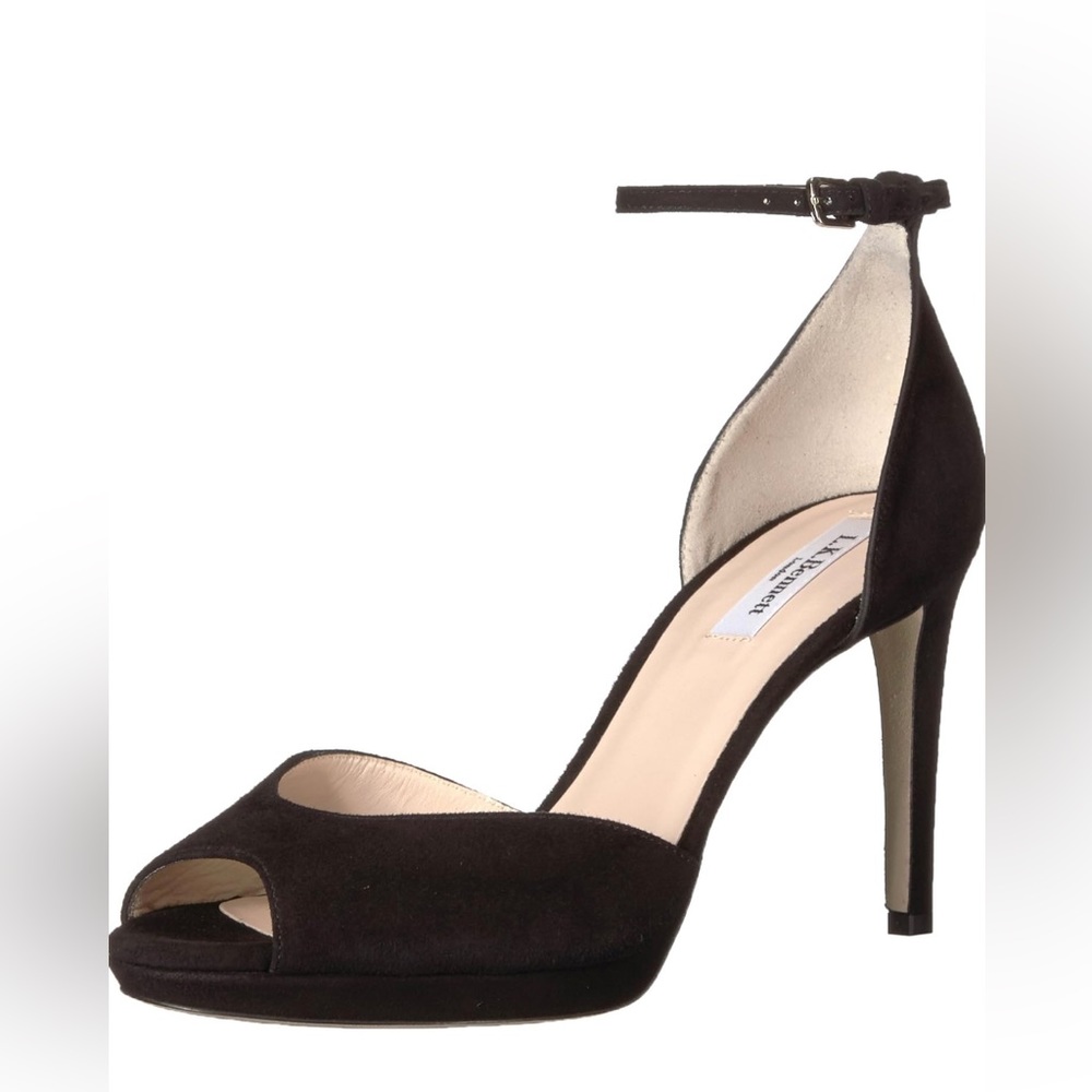 L.K. Bennett Black suede heels. Size 38